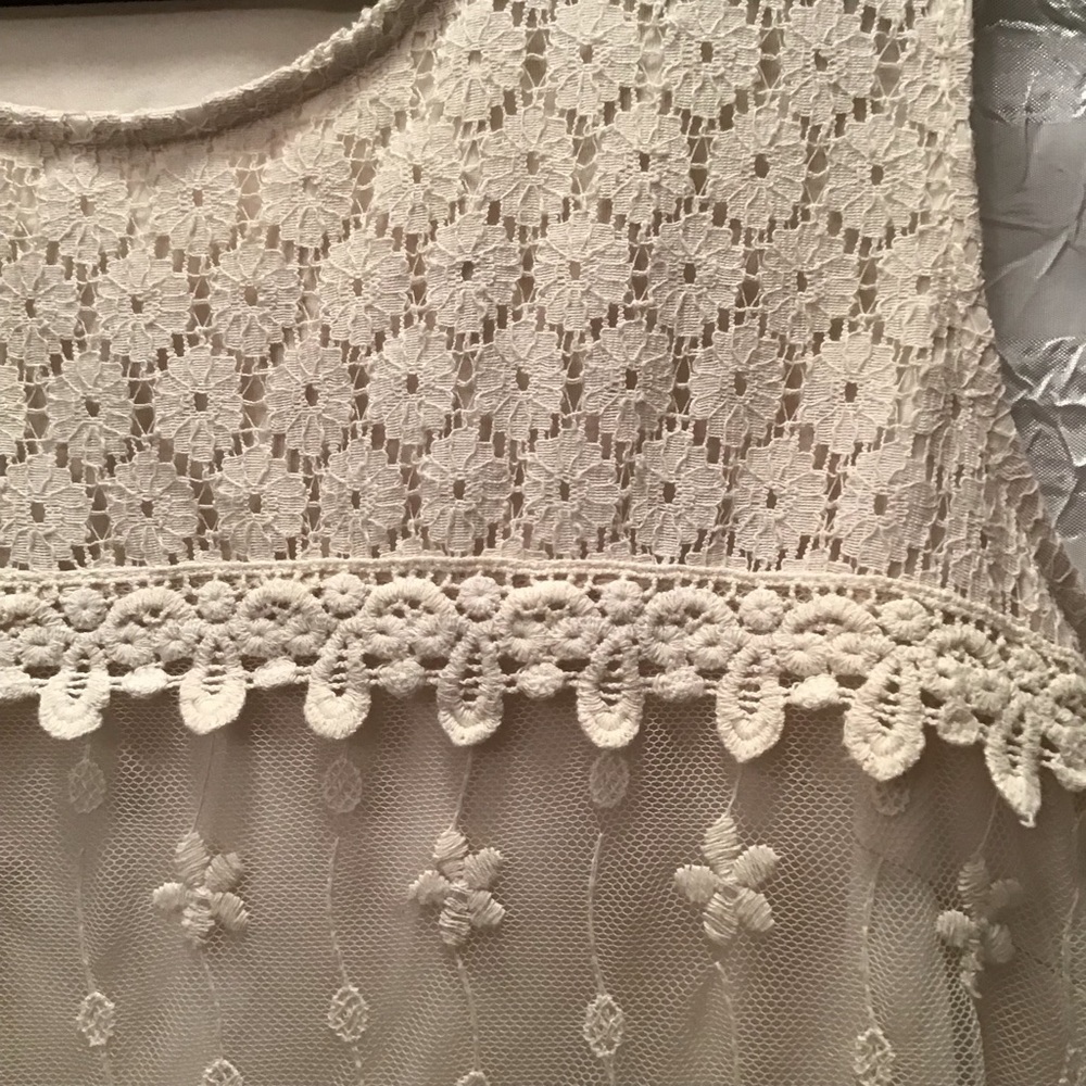 Cato Cream Lace Sleeveless Dress, Size S - Picture 3 of 8